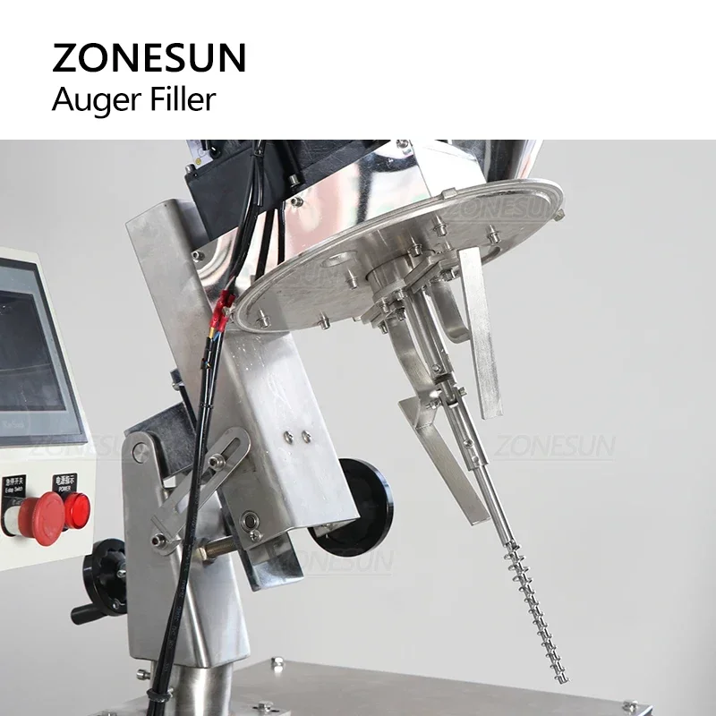 ZONESUN Semi Automatic Auger Filling Machine Small Dosage Food Powders Pellets Sugar Plastic Granules Packaging ZS-FM100P