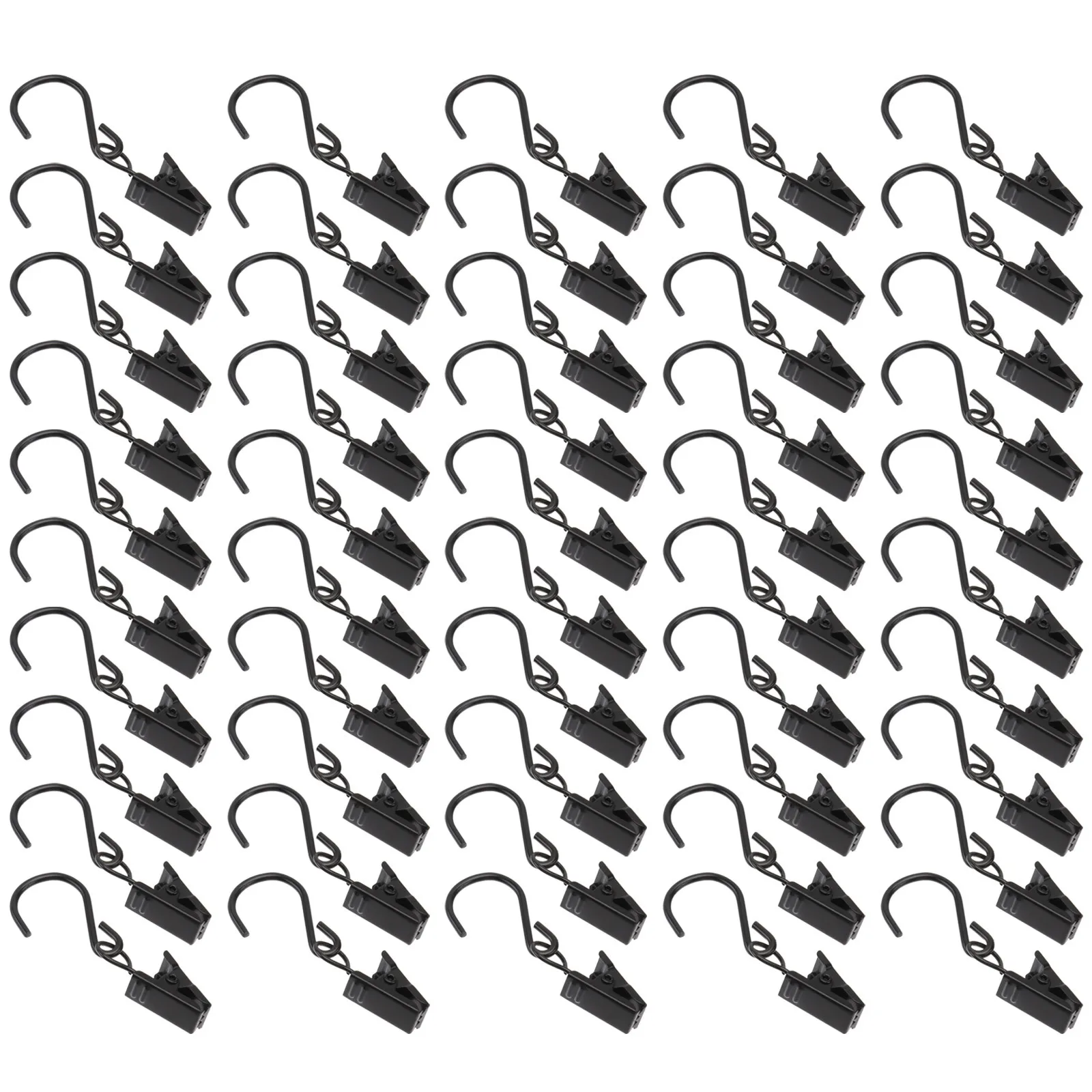 

50Pcs Curtain Clamp Fixator Smooth Edge No Scratch Design for Window Bath Curtain Hanging Simple Installation Clip