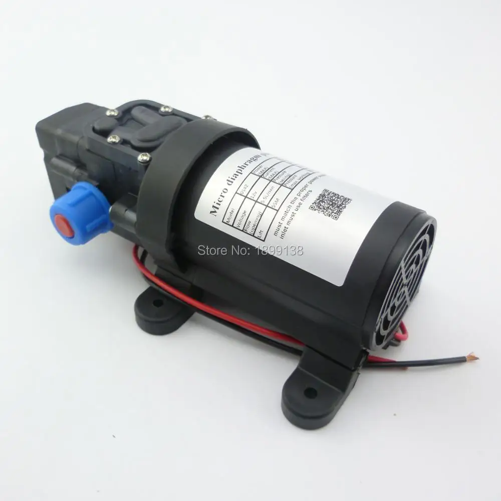 Fast delivery automatic pressure switch control electric self priming 80W 12v dc high pressure water pump with built-in fan