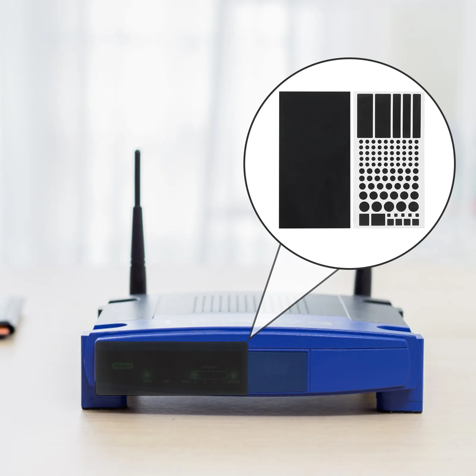 2 Sheets LED Cover Sticker Blackout Stickers for Electronics Adhesive Tape Light Blocking Dimming Blocker