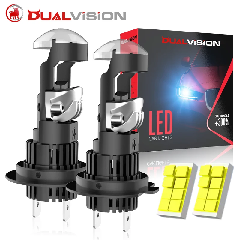 

H7 Bi LED H8 H9 H11 9005 9006 HB3 HB4 LED Car Lights Plug&Play CSP CHIPS 6000K White 12V Led High Low Beam Mini Projector Lenses