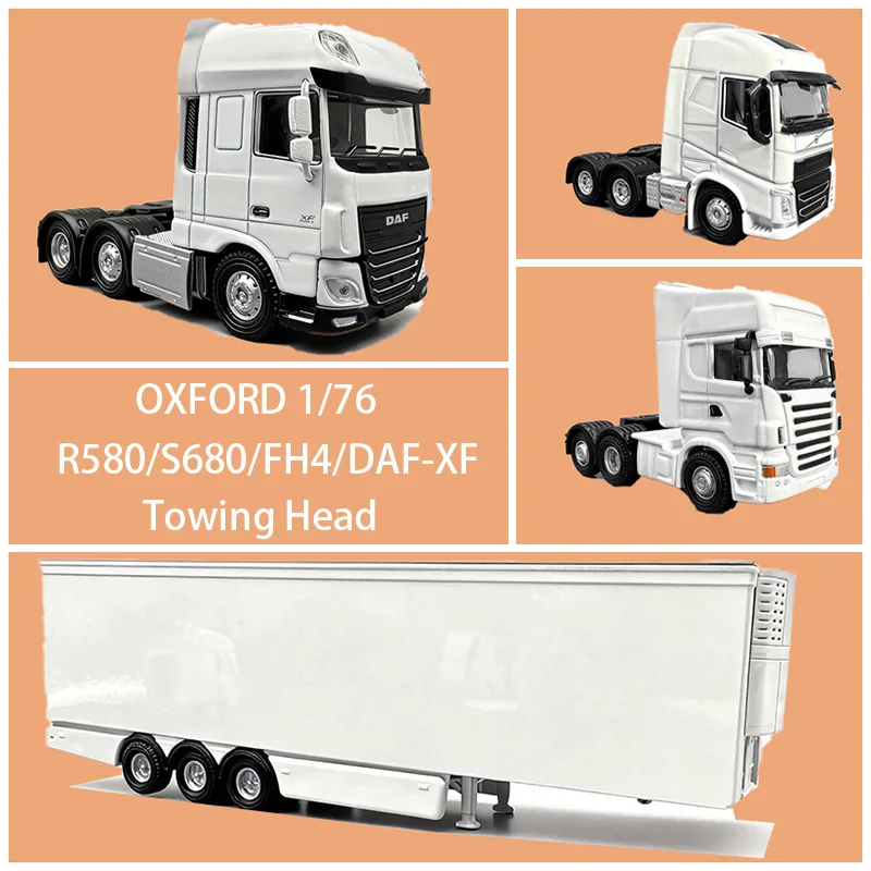 

Модель тягача OXFORD Diecast в масштабе 1:76 (R580/S680/FH4/DAF-XF) из сплава, классическая коллекционная модель для взрослых, сувенир, подарок, статическая модель для демонстрации