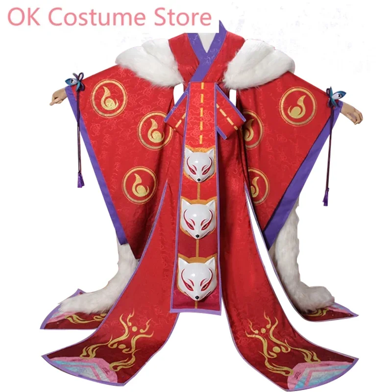 أنيمي! Onmyoji Jinten Tamamonomae SP Shikigami لعبة رائعة كيمونو تأثيري حلي هالوين كرنفال البدلة جديد #4