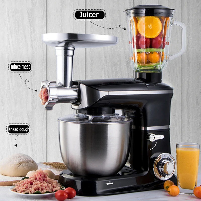 Chef Machine Multifunction Food Blender Dough Mixer Home Vertical Ground Meat Juicing Cream Beat Eggs Kitchen Auxiliary Mixer