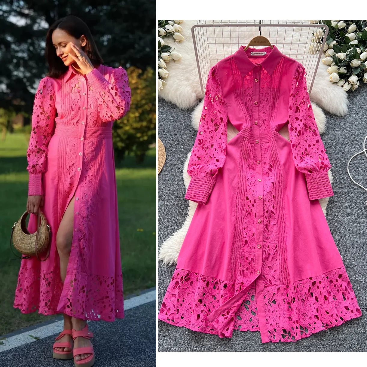 

Gown Dress Women Long Dresses A Line Vestidos Streetwear Full Sleeve Lace Elegant Splice Y2k Party Night Slim Fit 2025
