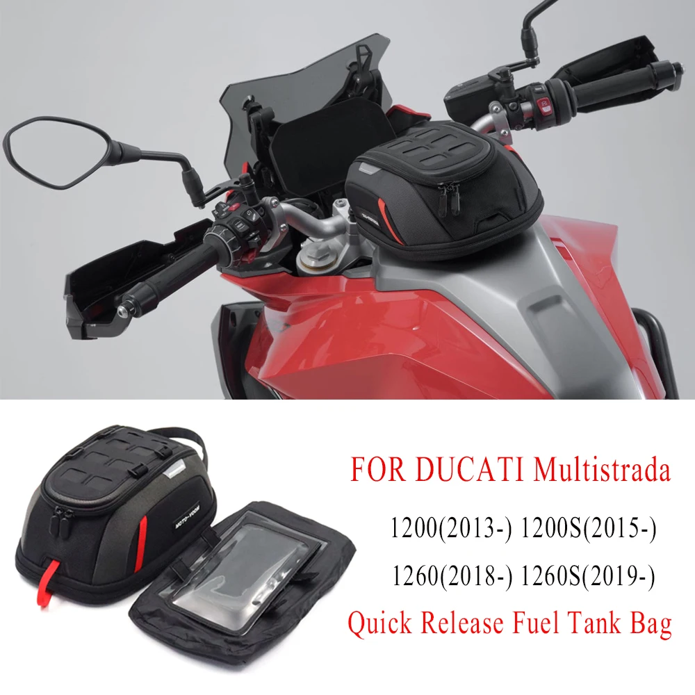 

New Motorcycle Fuel Tank Bag FOR DUCATI Multistrada 1200S 1260S 1200 1260 Quick Release Tank Bag Luggage Storage Navigation Bag
