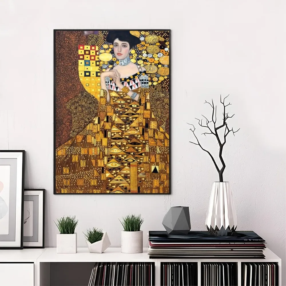 ملصق غوستاف كليمت تجريدي ، فن ذاتي اللصق ، ملصق ورقي مقاوم للماء ، ديكور حائط ، قهوة ، منزل ، بار ، غرفة ، فنان ، 1 * #5