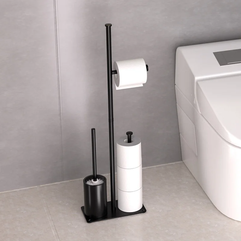 Bathroom Cleaning Toilet Brush, Moisture-Proof Wet Wipe Box, Toilet Brush with Toilet Paper Holder, Integrated Storage Rack