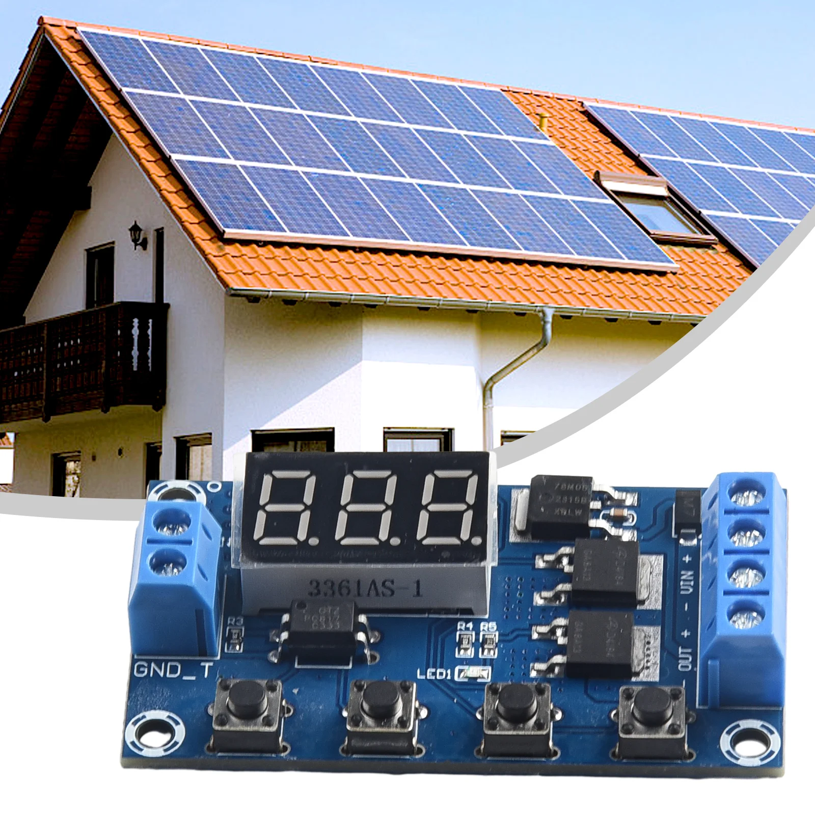 MOSFET Powered for Digital Relay Delay Board with Timer Control Adjustable Delay for DC 5V to 36V Applications