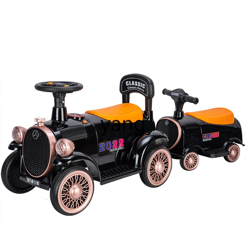 L' m-brinquedo de trem elétrico infantil, carro portátil, controle remoto, carro de bebê nas quatro rodas