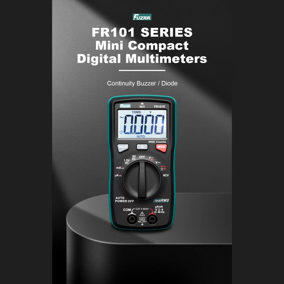 FUZRR FR101A E FR133 Series Digital Multimeter Automatic Range True RMS 1000V AC DC Voltage Current Meter