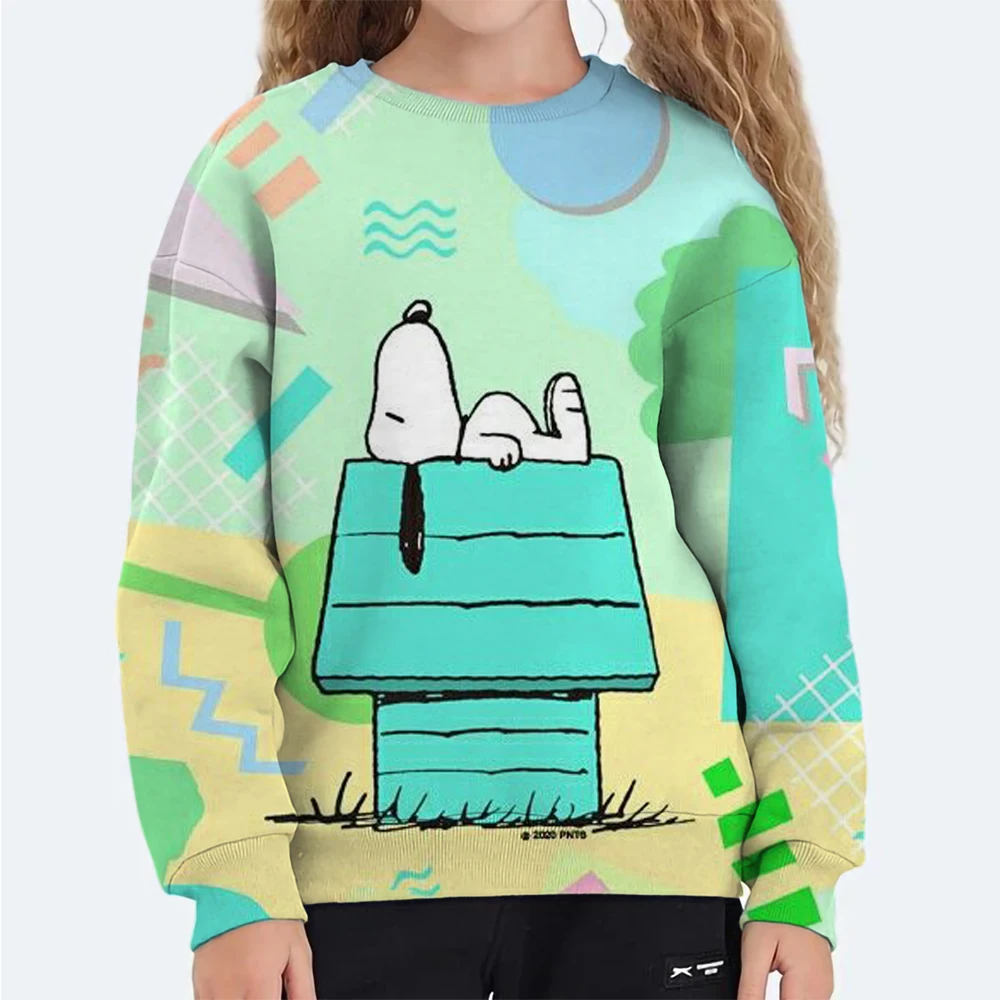 

Spring and autumn fashion children's sweater, Kawaii Snoopy 3D digital printing 3-14Y boys and girls sweatshirt
