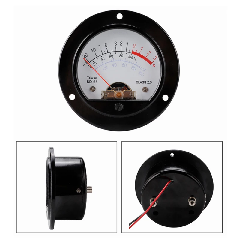 Lyele Audio SD65 Vu Meter Retro Voltmeter with Backlight Power Meter AC/DC12V-16V for Tube Amplifier Hifi Amplifier