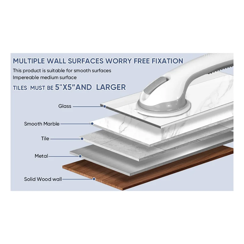 

AT19-Grab Bar для ванн, душа, присоска без сверления, водонепроницаемые ручки для душа для пожилых людей