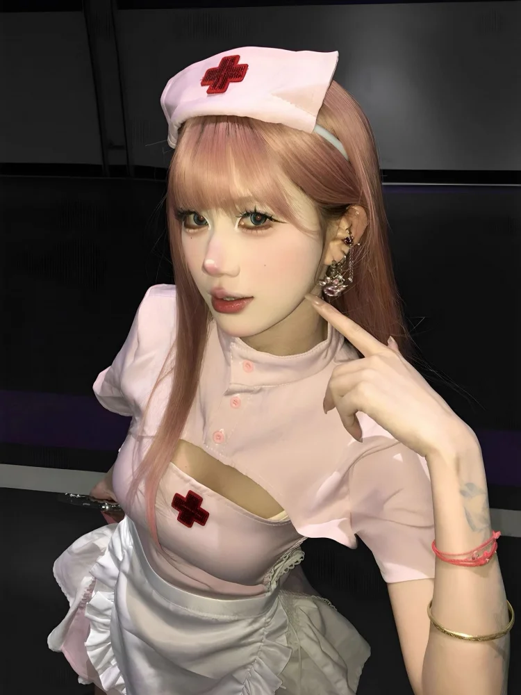 

Сексуальный костюм на Хэллоуин или костюм горничной из полиэфирного волокна с низкой талией, юбка-фантазия, цельный комплект для ролевых игр, костюм для сексуальной девушки