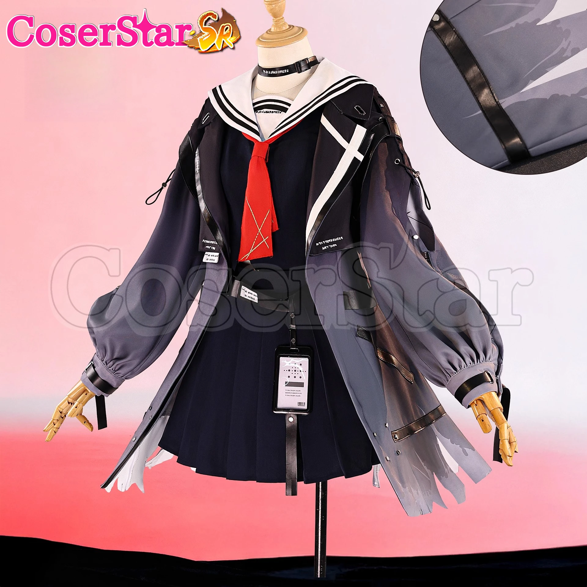 CoserStar-SR Game Wuthering Waves WuWa CHISA Cosplay Costume Outfit Dress Carnival Halloween Comic Role Play Uniform Wig