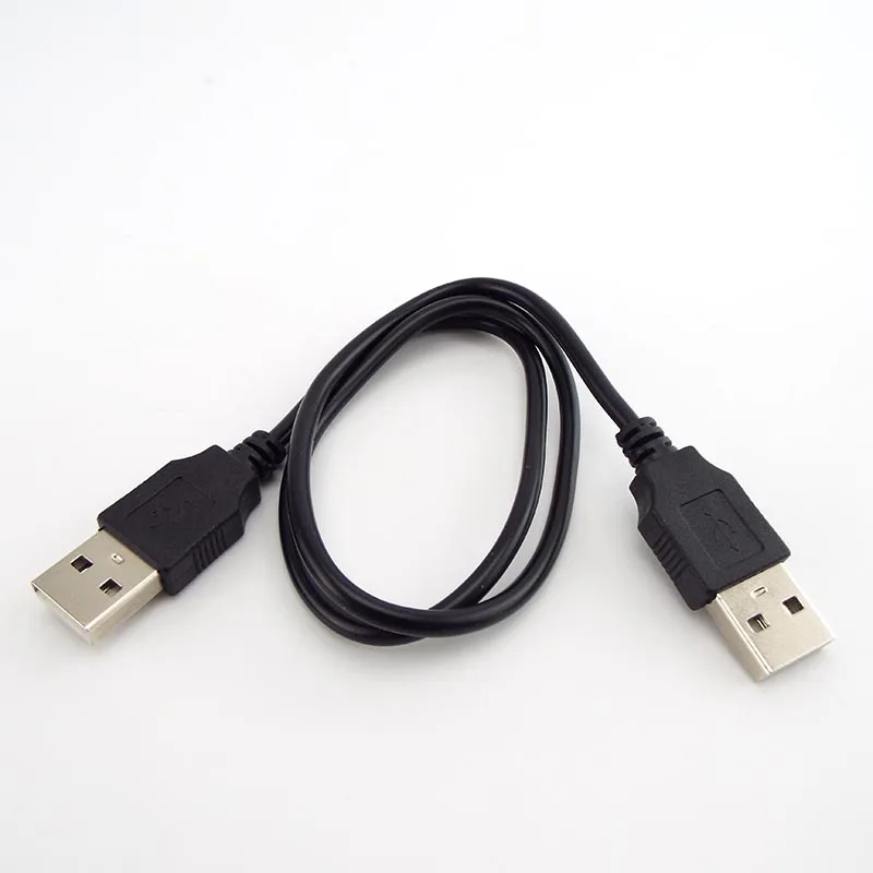 Double USB 2.0 type A Male to Male Computer Extension Cable High Speed Adapter Connector Extender Cord Transfer Data  Line C1