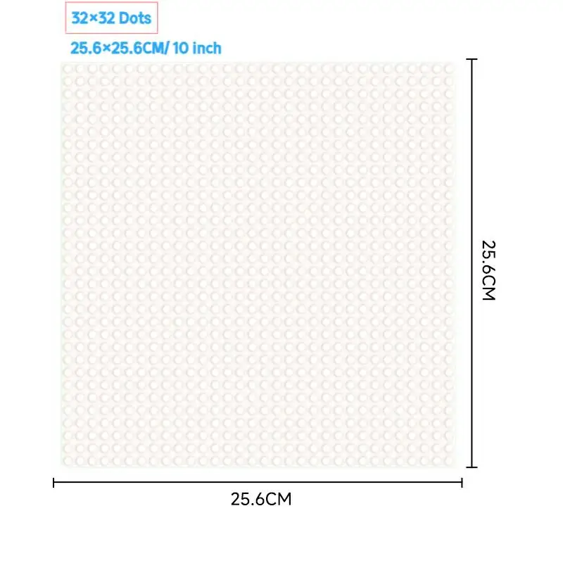 Plaque de base pour blocs de construction, 32x32 MOC Classic, briques de petite taille, pièces pour figurines de ville, jouets pour enfants