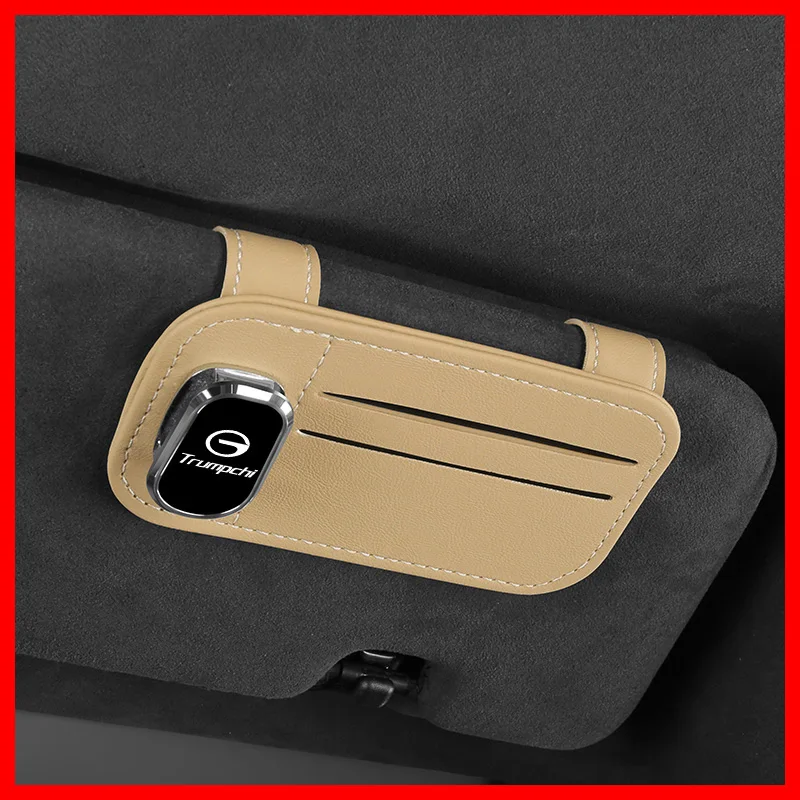

Car Sun Visor Glasses Holder Sunglasses Clip Card Ticket Clip For Trumpchi GE3 GS3 GS4 GS5 GS8 GA4 GA6 GA8 Car Logo Accessories