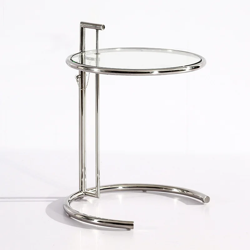 

Lifting coffee table simple modern round glass designer small apartment household living room light luxury