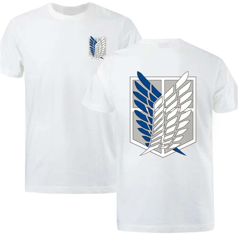 Attack on Titan Print T Shirt For Men Fashion Simplicity Style Short Sleeve Tops 3D Anime Harajuku Streetwear Casual Loose Tees