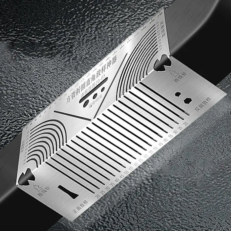 Arc Marking Ruler Construction Tool Right Angle Scriber Stainless Steel Ergonomic Parallel Drawing Tool 90 Degree Folding Ruler