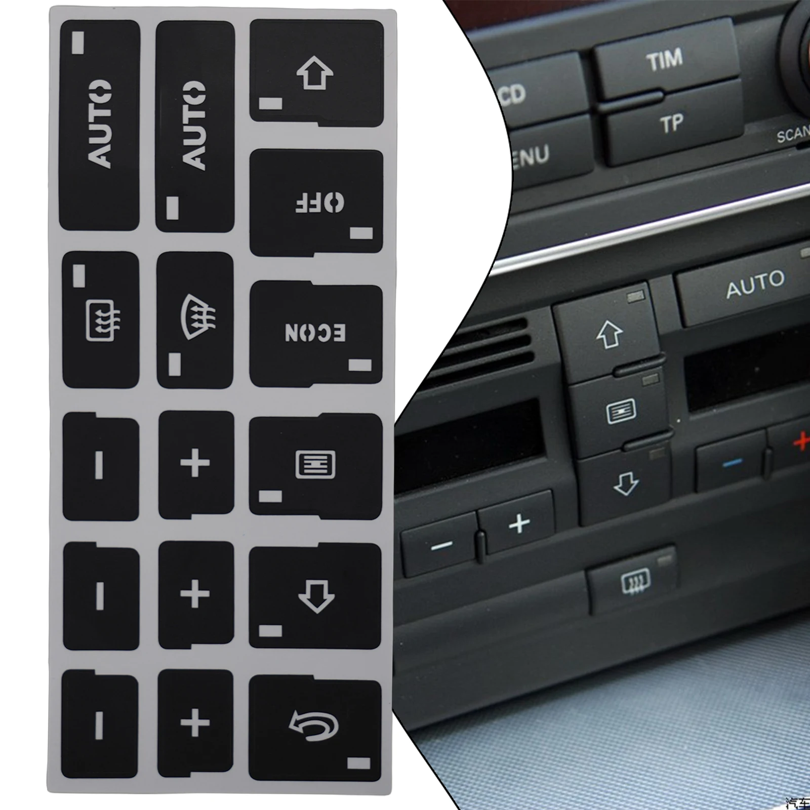 Car Air Conditioning Panel Repair Sticker Decals Stickers ForA4 B6 B7 AC Climate Control Button Repair Restoration Decal Sticker