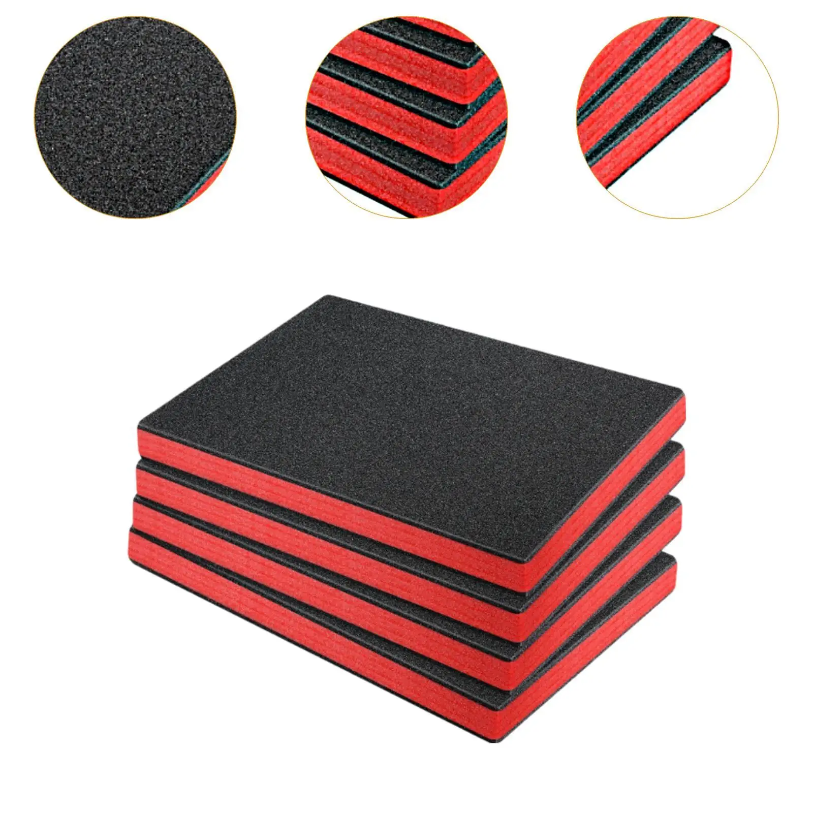 4Pcs Tool Box Foam Inserts Tool Box Liner for Camera Case Transport Padding