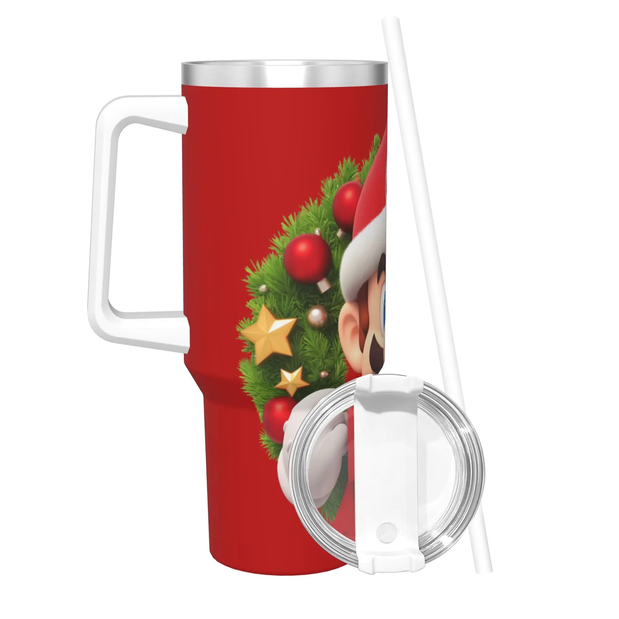 

Stainless Steel Tumbler Cartoon Christmas Super Marios Coffee Mug Insulated Hot Drinks Car Mugs Travel Water Bottle