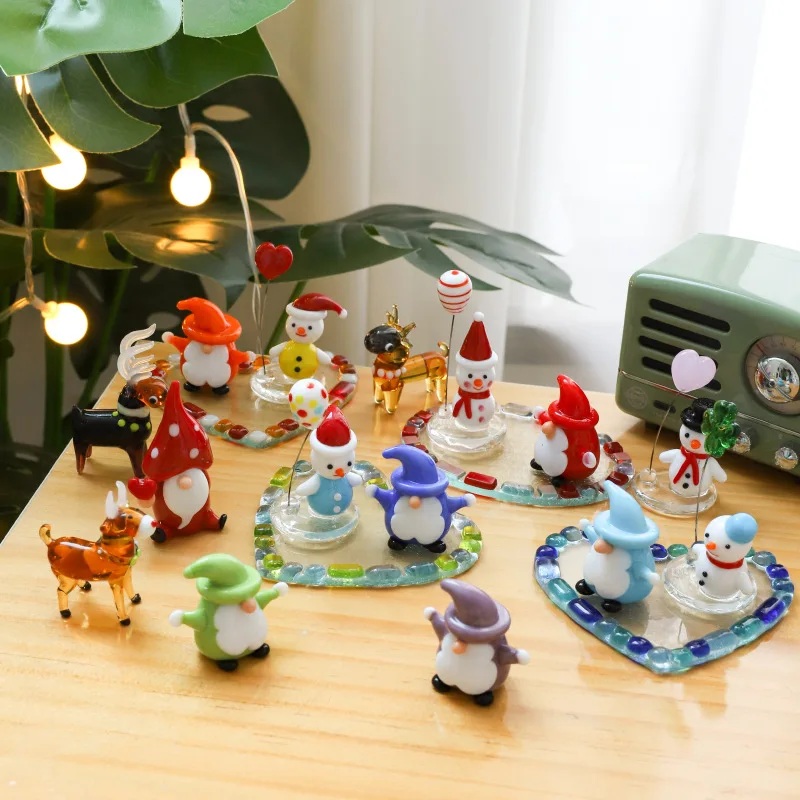 

Kawaii Mini Christmas Class Ornament Doll House Home Decor DIY Miniature Snowman Figurines Garden Desk Decoration Accessories