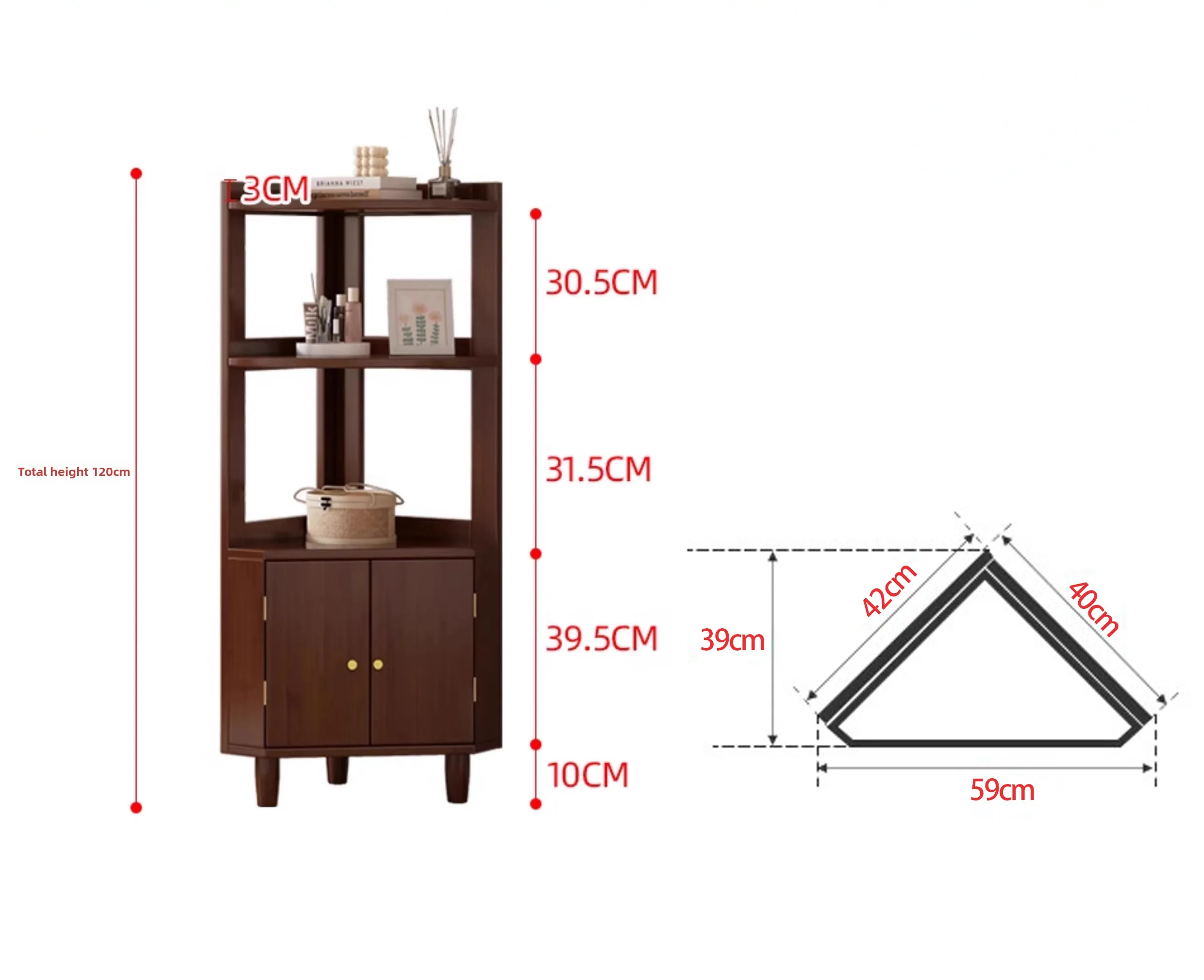 

Solid wood corner bookshelf floor-to-ceiling multi-layer shelf integrated against the wall living room bedroom storage storage