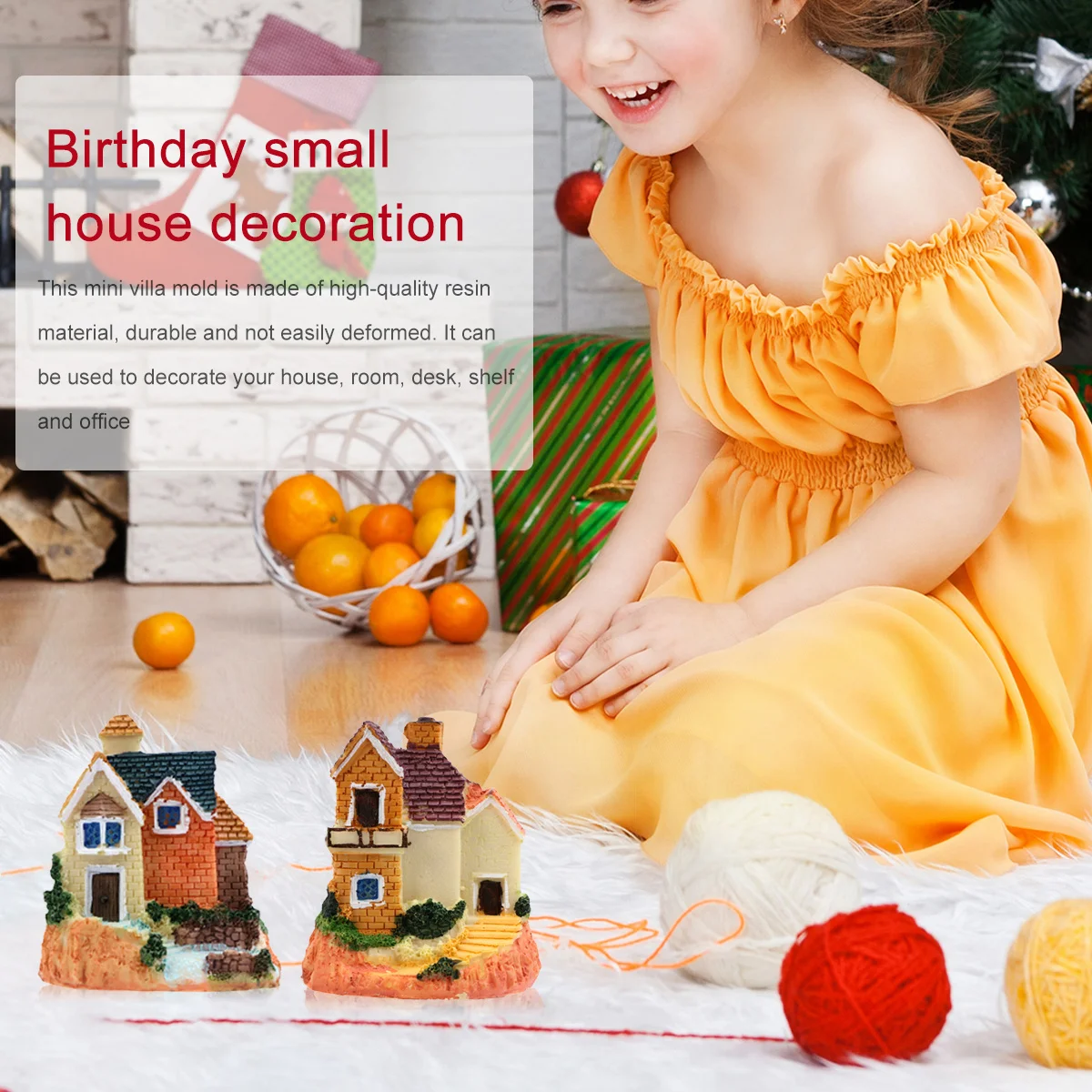 

2pcs Resin Small Decor Miniature Adornment For Home Office Desktop Micro Landscape Cake Moss Decorations