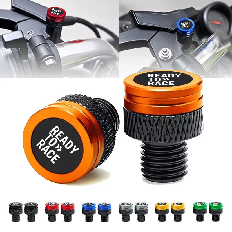 

1 пара для KTM Ready to Race Duke 390 690 790 890 1190 Rc 1290, заглушки для зеркальных отверстий, винты, крышка, аксессуары для мотоциклов с ЧПУ