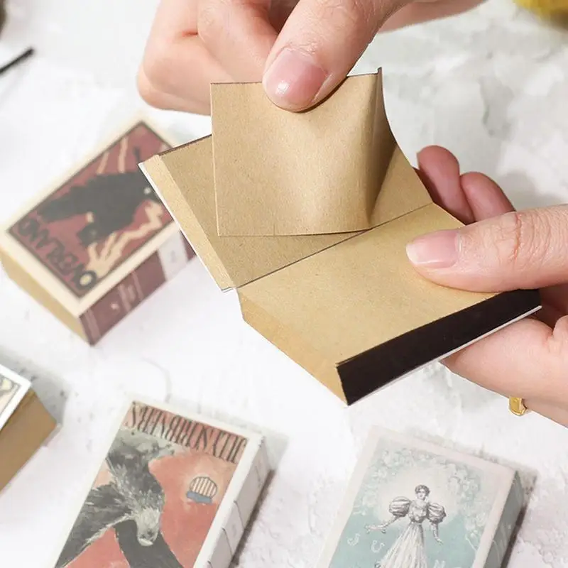 Small Pocket Notebook About 122 Sheets Memo Pads Vintage Mini Blank Notebook Cute Multipurpose Notepad For Child School Supplies