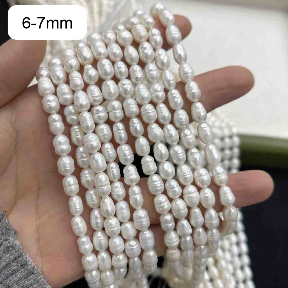 Eine 4,5–5,5 mm barocke natürliche Süßwasserperlen, unregelmäßige halbfertige Perlen für Schmuckherstellung, DIY-Halskette, Armband, Zubehör – Detail 13
