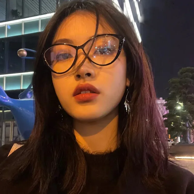 Cat Eye Transparent Myopia Glasses Women High-definition Eyeglasses New Fashion Vintage Large Eyewear Gafas Очки - Image 2
