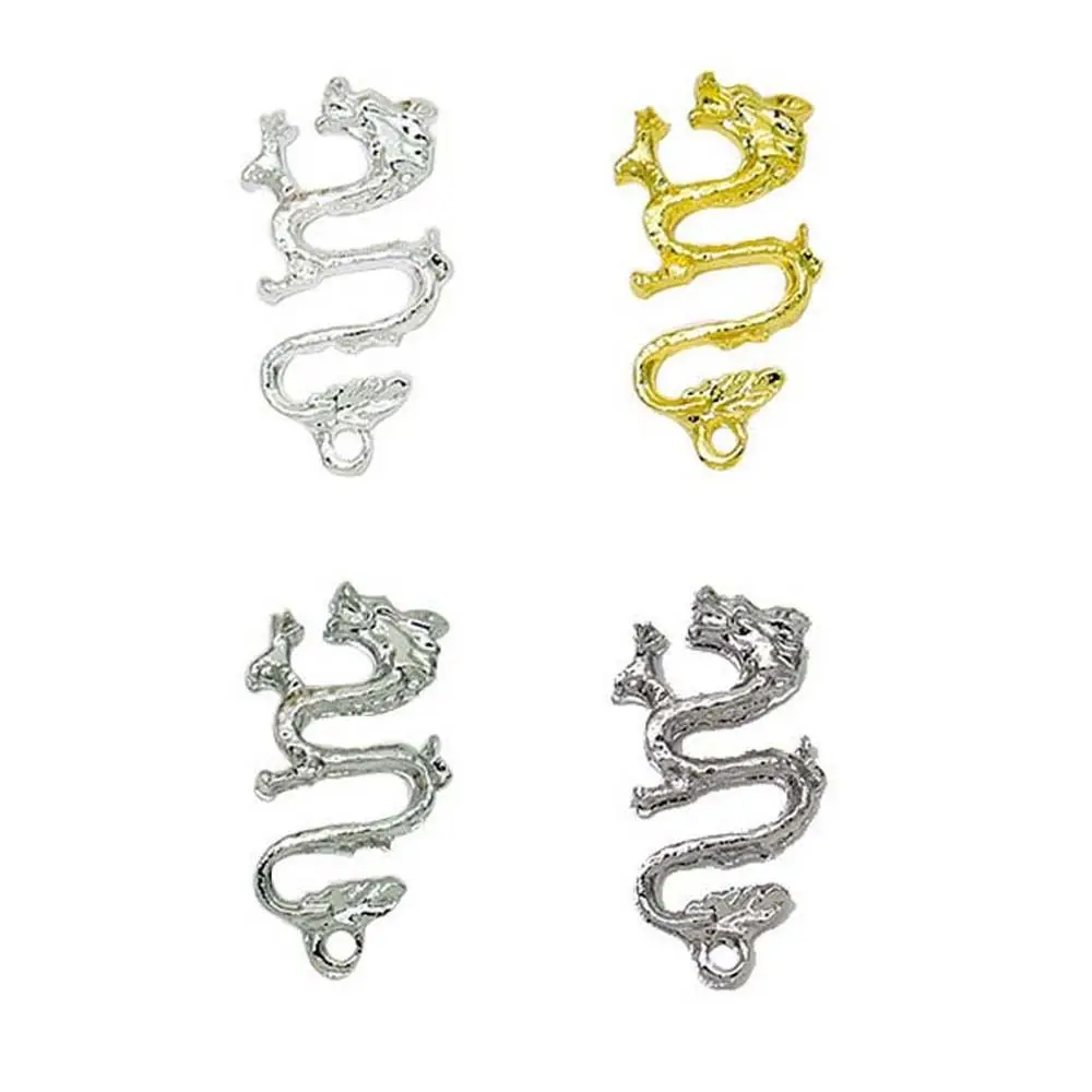 10Pcs/set Metal Nail Art Drills Dragon Nail Decorations Gold Silver Color Aolly Nail Charms Dragon Nail Accessories Nail Jewelry