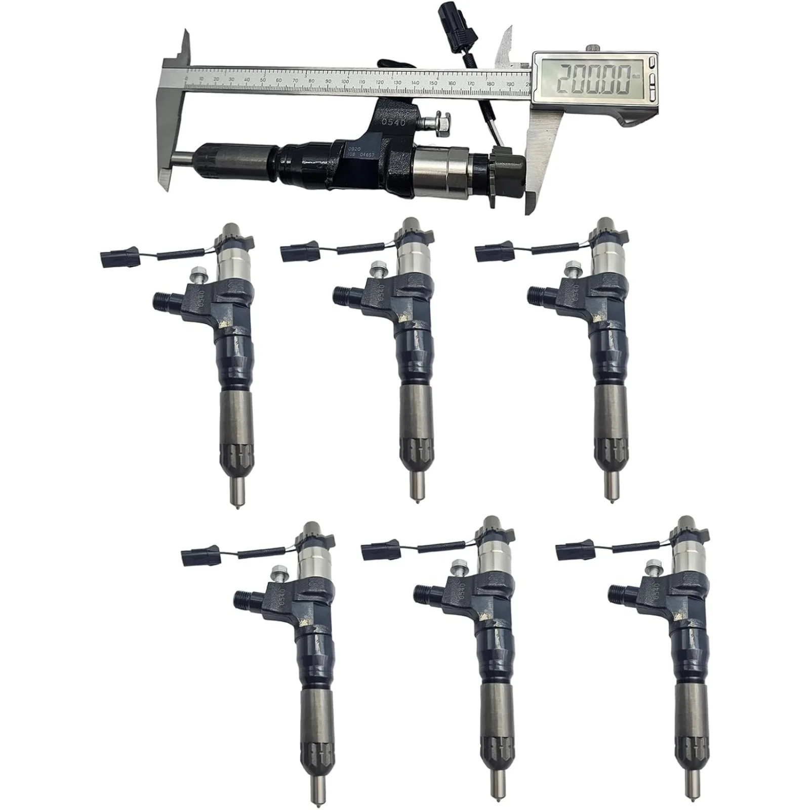 6X Fuel Injector 23670-E0540 23670E0540 for Hino J08E J08E-TM Engine