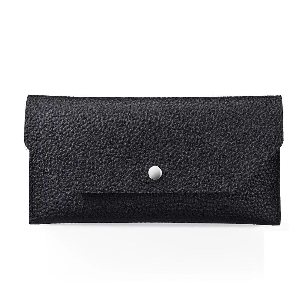 Moda grande capacidade carteira feminina multifuncional premium couro saco de embreagem slots de cartão impressão carteira fina