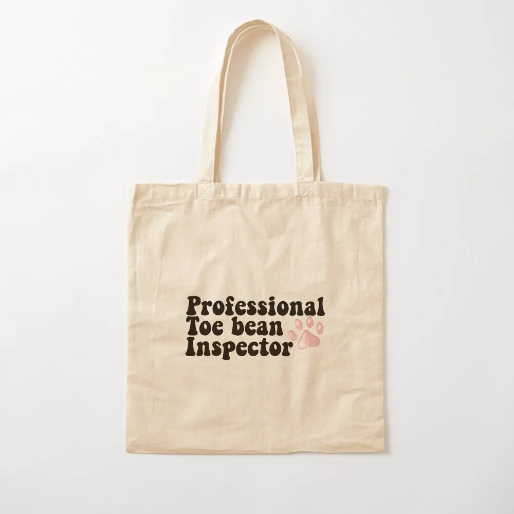 

Professional Toe Bean Inspector Vet Tech Pink Paw Tote Bag Shopper woman shopping bag foldable reusable bag Canvas Tote