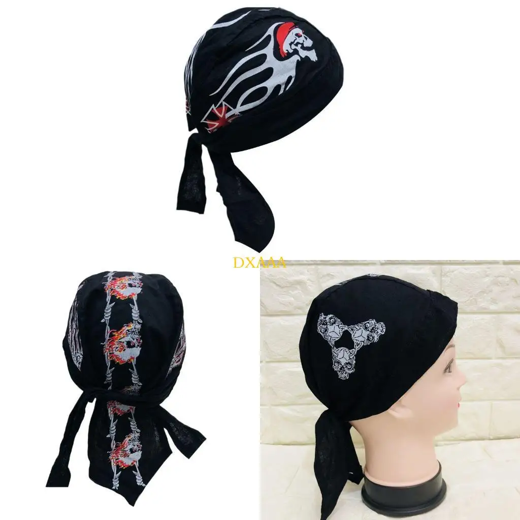 DXAA Skull Cap Pirate Hat Cycling Bandana Cotton Motorcycle Biker Cooling Head