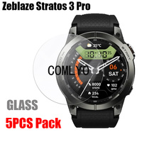 5pcs for Zeblaze Stratos 3 Pro Smart watch Tempered Glass Screen Protector 9H 2.5D Film