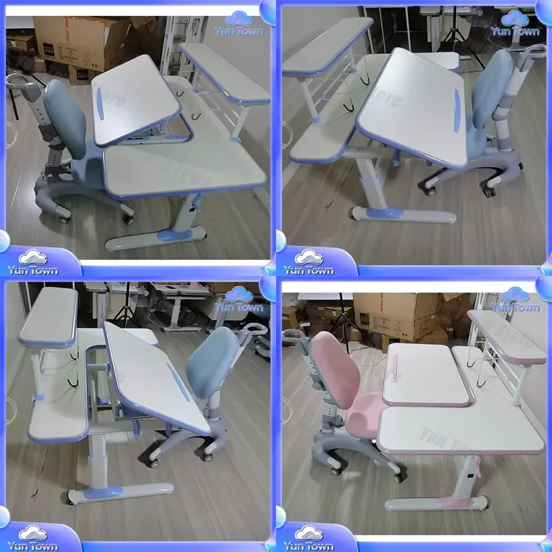 2026 New Arrival Adjustable Children Study Desk and Chair Set for Home Office School Learning Space Ergonomic Kids Desk Chair