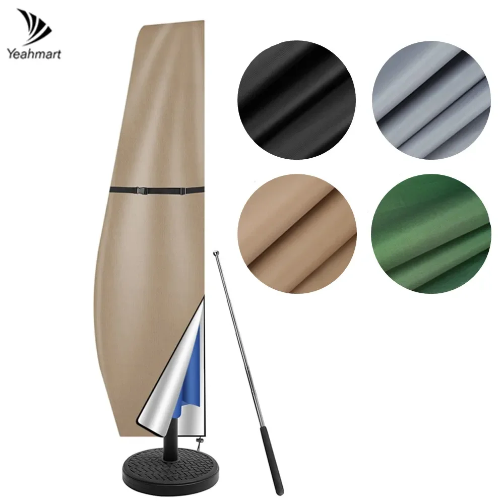 265CM Patio Umbrella Cover Waterproof Outdoor Anti-UV 210D Umbrella Cover with Zipper (Fit Offset Umbrella 9ft-12ft)