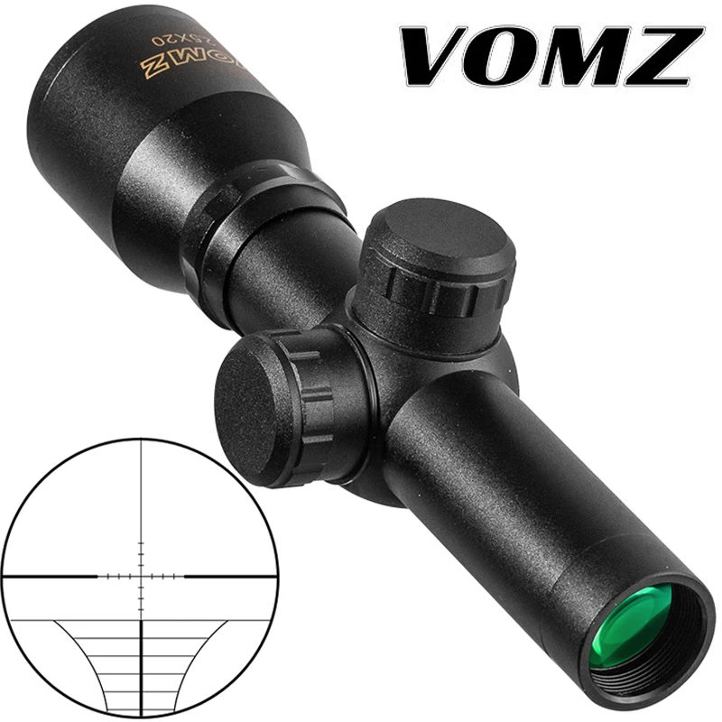 Vomz 2.5X20 Scope Five Lines Centerline Hunting Optical Adjustable Dot  Tactical Scope Reticle Sniper Optical Rifle Sight