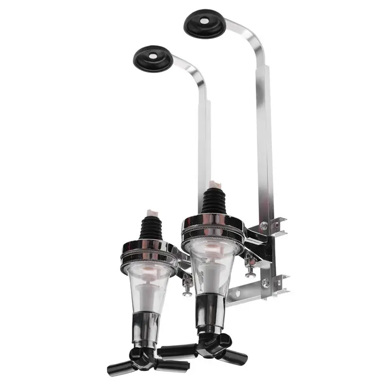 2 Bottles Wine Alcohol Shot Dispenser Pourer Rack Liquor Drinks Wall Bar Mounted-AA26