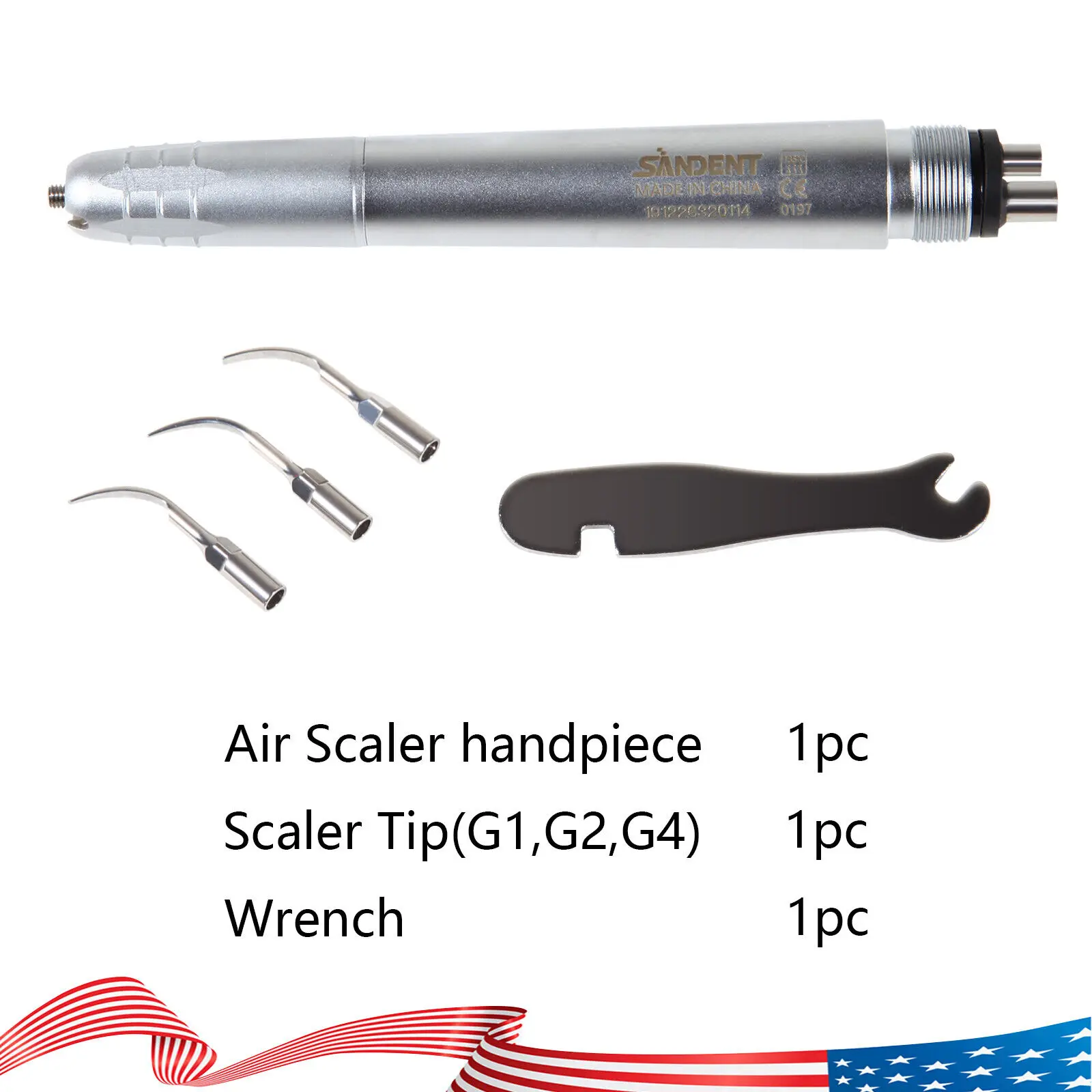 Dental Ultrasonic Air Perio Scaler, Higienista Handpiece, 2, 4 Buraco, 5Pcs, EMS, DTE Dicas