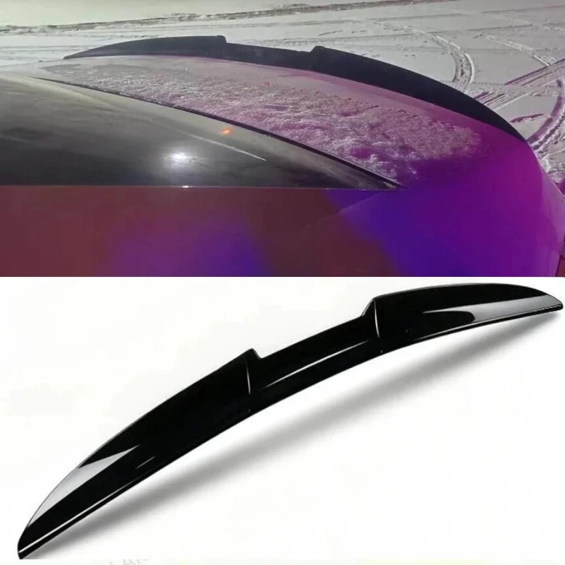 LAICY 3Pcs For D0dge Dart SXT SRT Car Rear Bumper Trunk Lip Spoiler Roof Tail Wing Adjustable Deflector Splitter Black