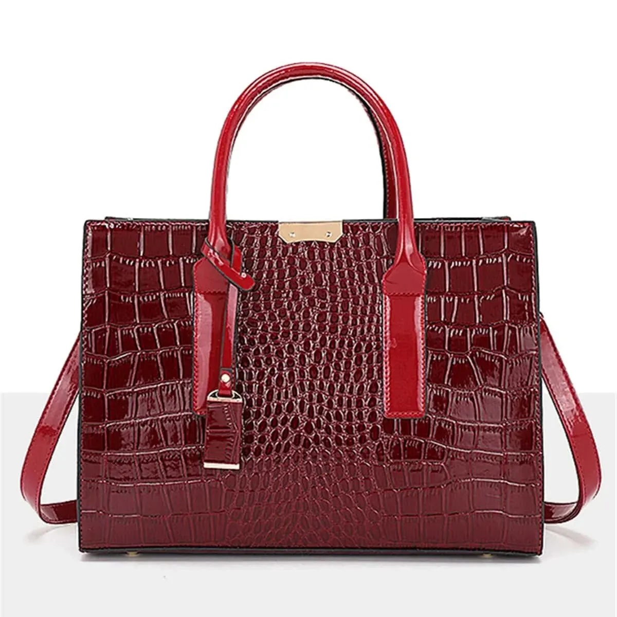 Luxury Handbag Crocodile PU Patent Leather Crossbody Bag