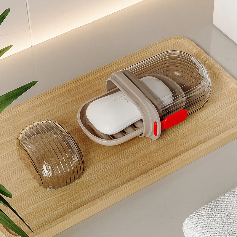 Soap Container Bathroom Storage Travel Dish Holder Accessories Orgnizer Drain Water Lock Products Household Merchandises Home